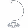 Curved Silver Wire Swirl Base Ornament Stand Display 8.75 Inches