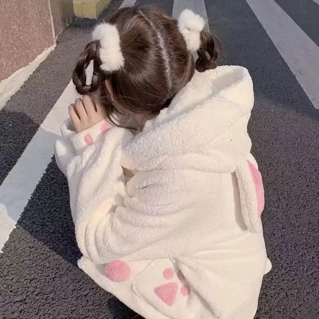 Kawaii Harajuku Style Cat Paw Winter Coat