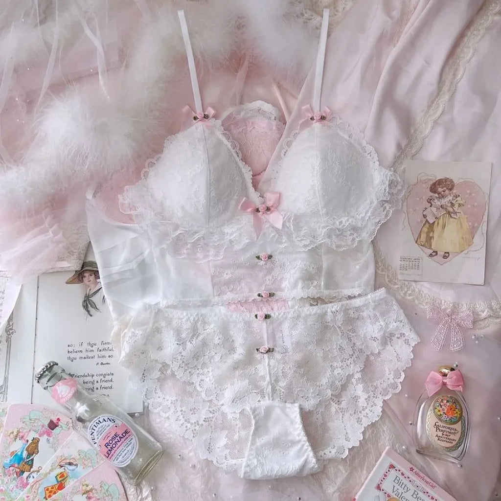 Sweet Lace Bow Lingerie Set