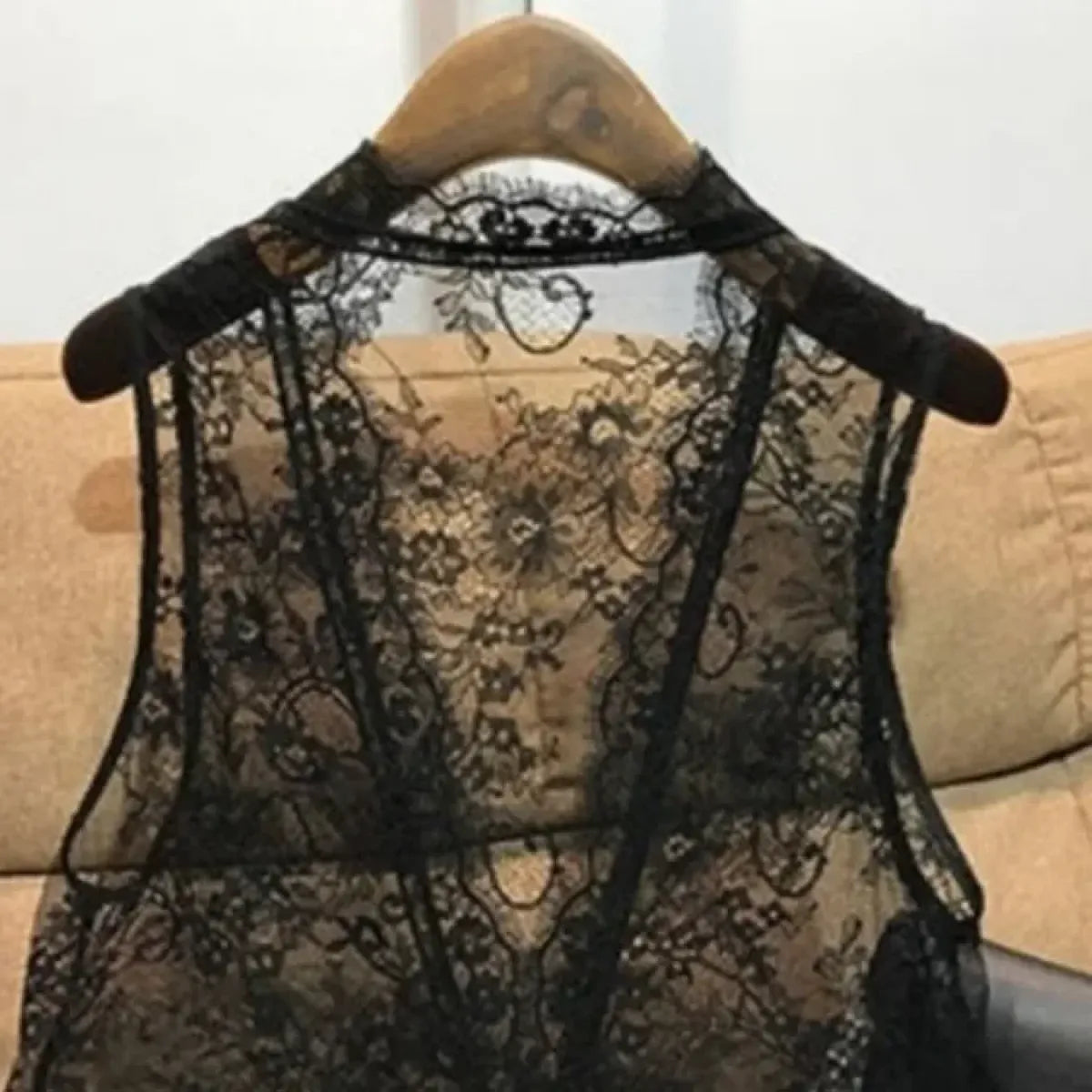 Lace Patchwork Peplum Vest – Elegant Gothic Lolita Sleeveless Top