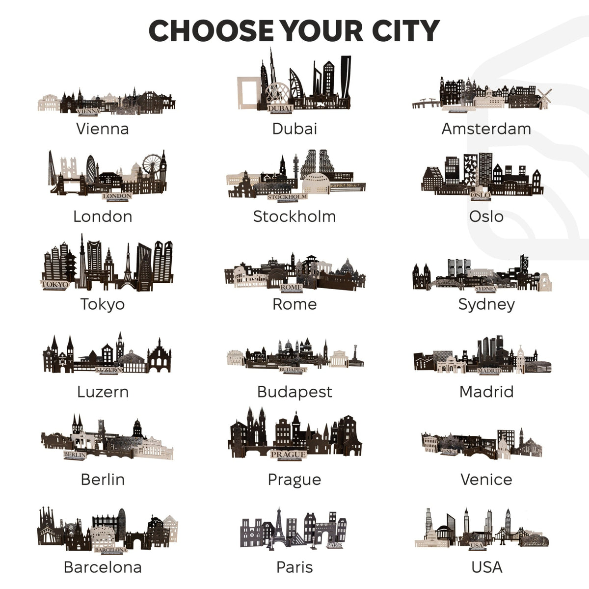 Wooden Travel Decor Memory City – Rome