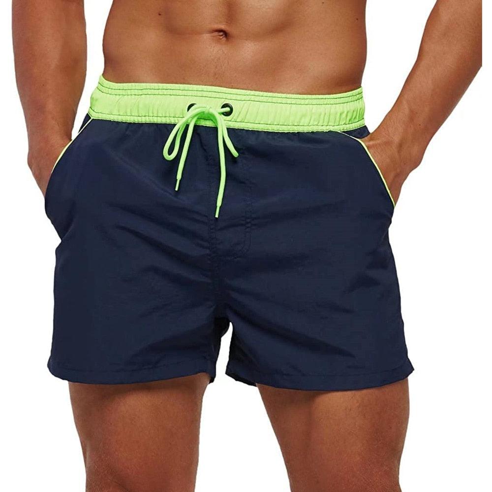 Men Swimwear Shorts Male Swimming Trunks Swimsuits Man Surf Beach Swim Sports Pants Board Mesh New Summer Men's Clothing  Beach Swimming Casual with Adjustable Elastic Cord