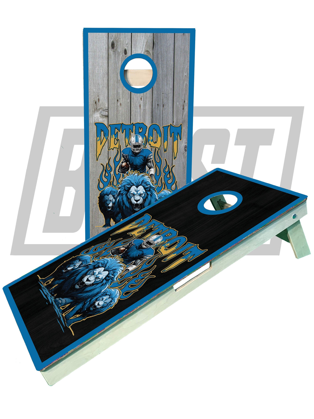 Detroit Football Team Pro Cornhole Boards