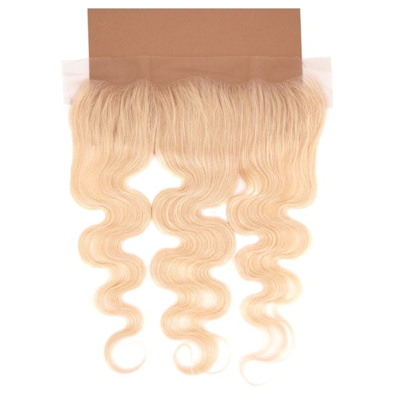 Blonde Body Wave 13x4 Transparent Lace Human Hair Frontal