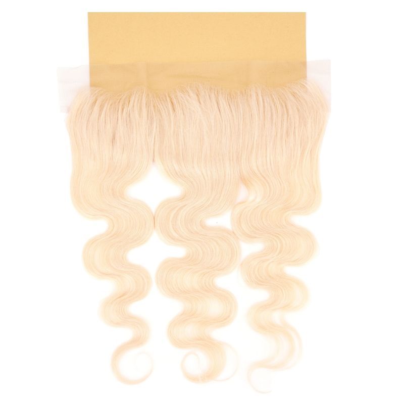 Blonde Body Wave 13x4 Transparent Lace Human Hair Frontal