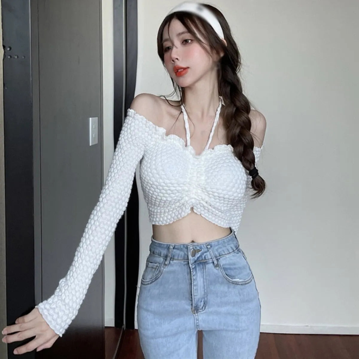 Slim Fit Sexy Blouse Top