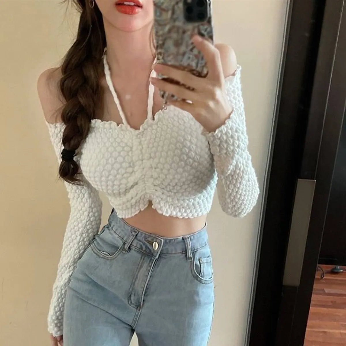Slim Fit Sexy Blouse Top