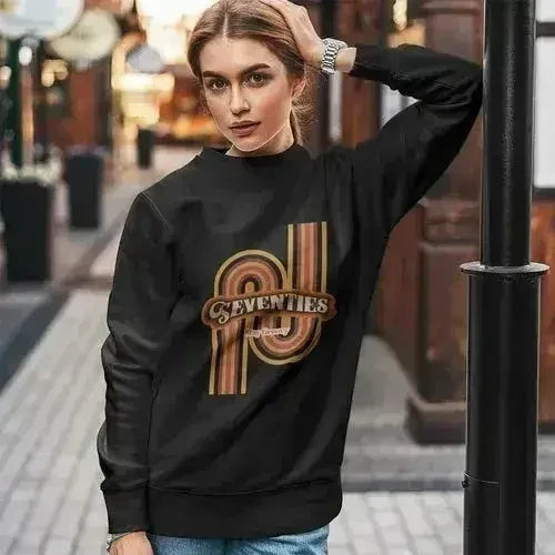 70's Retro Sweatshirt - Vintage Loose Fit Crewneck | Femstylo