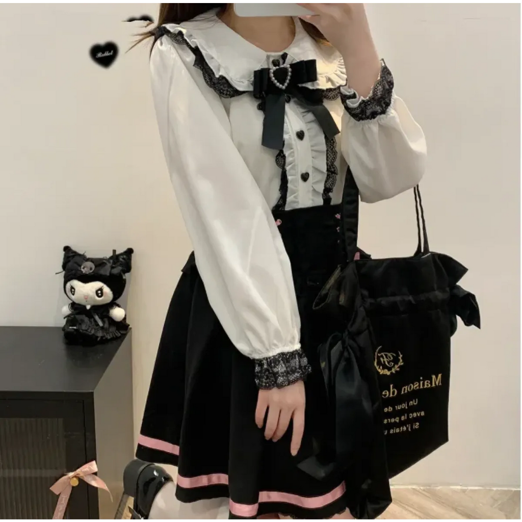 Sweet Harajuku Lace Ruffle Blouse