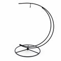 Double Curve Crescent Black Metal Photo Picture Frame and Ornament Display Stand 9.25 Inches