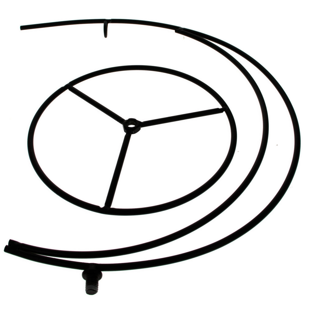 Double Curve Crescent Black Metal Ornament Display Stand 9.25 Inches