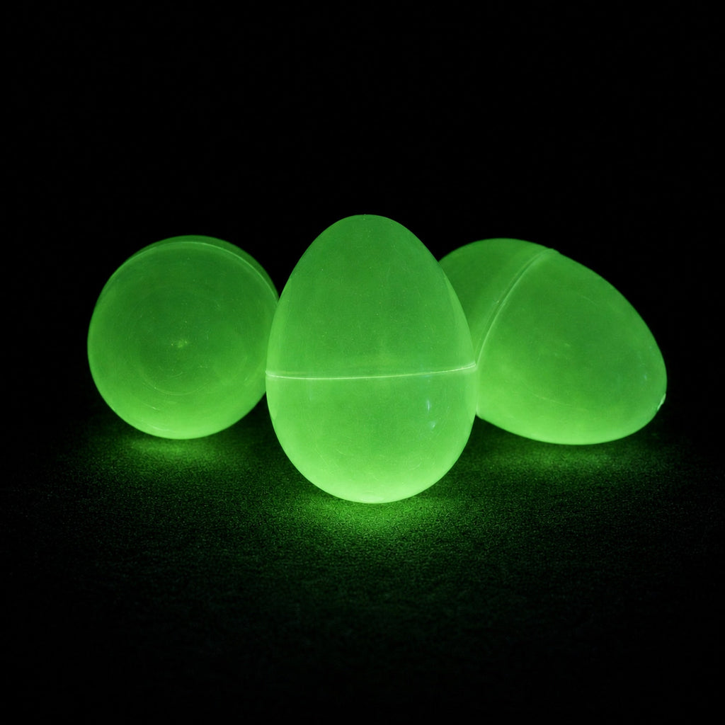 Set of 24 Glow in the Dark Easter Eggs - Large Night Prize Hunt 3.15 Inches