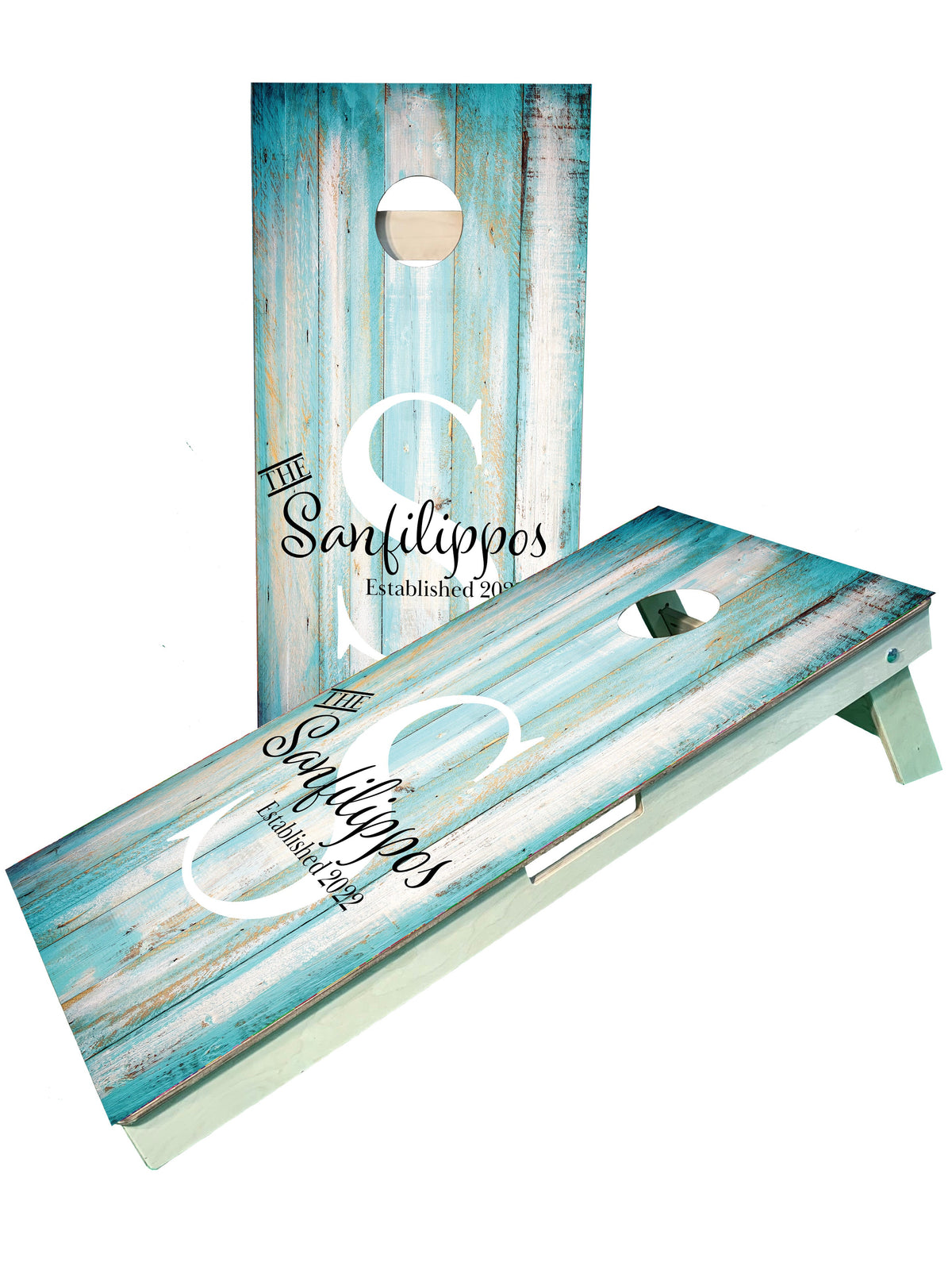 Personalized Wedding Date Cornhole Boards with Last Name/Monogram