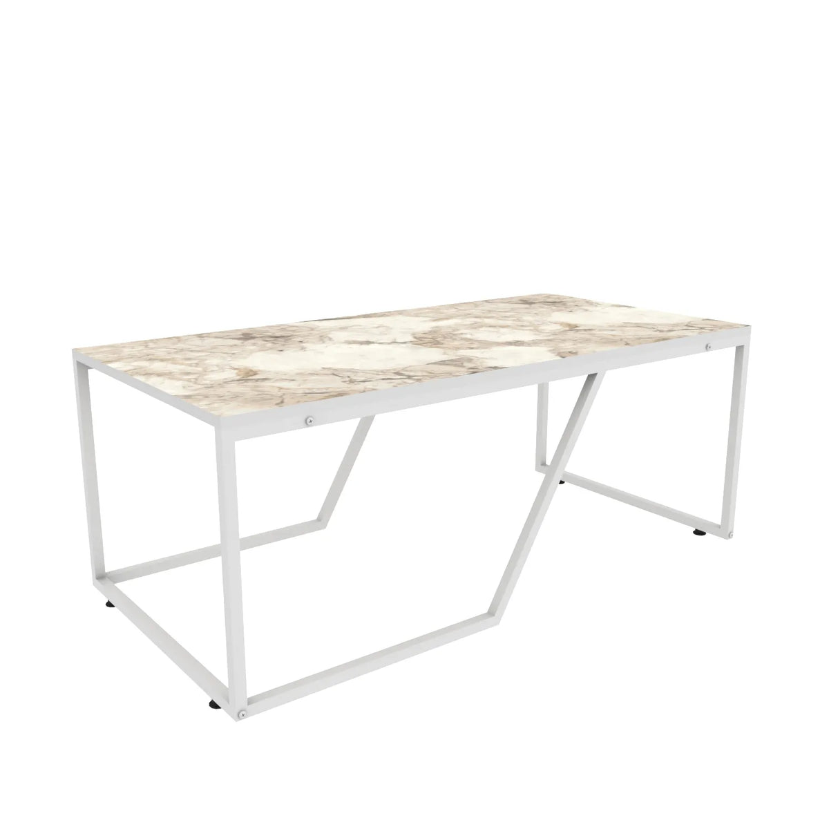 Wendy 47 inch Wide Coffee Coctail Table with Metal Frame