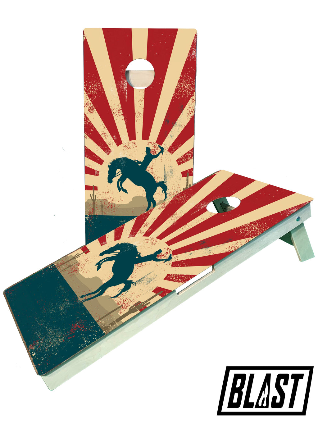 Western Cowboy Cornhole Boards